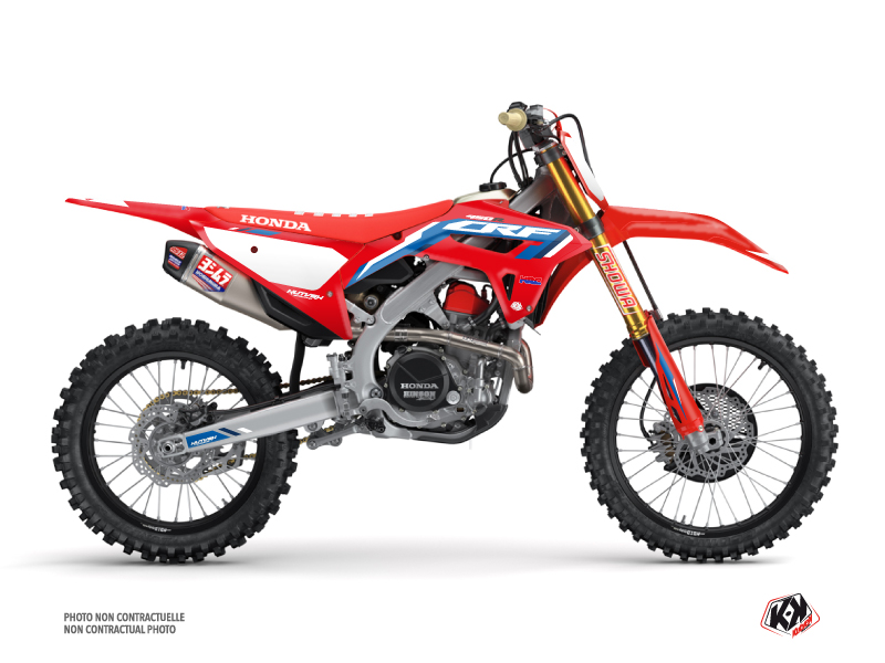 Kit Déco Moto Cross Works Honda 450 CRF Bleu