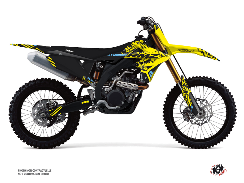 Suzuki 250 RMZ Dirt Bike Zero Graphic Kit Yellow