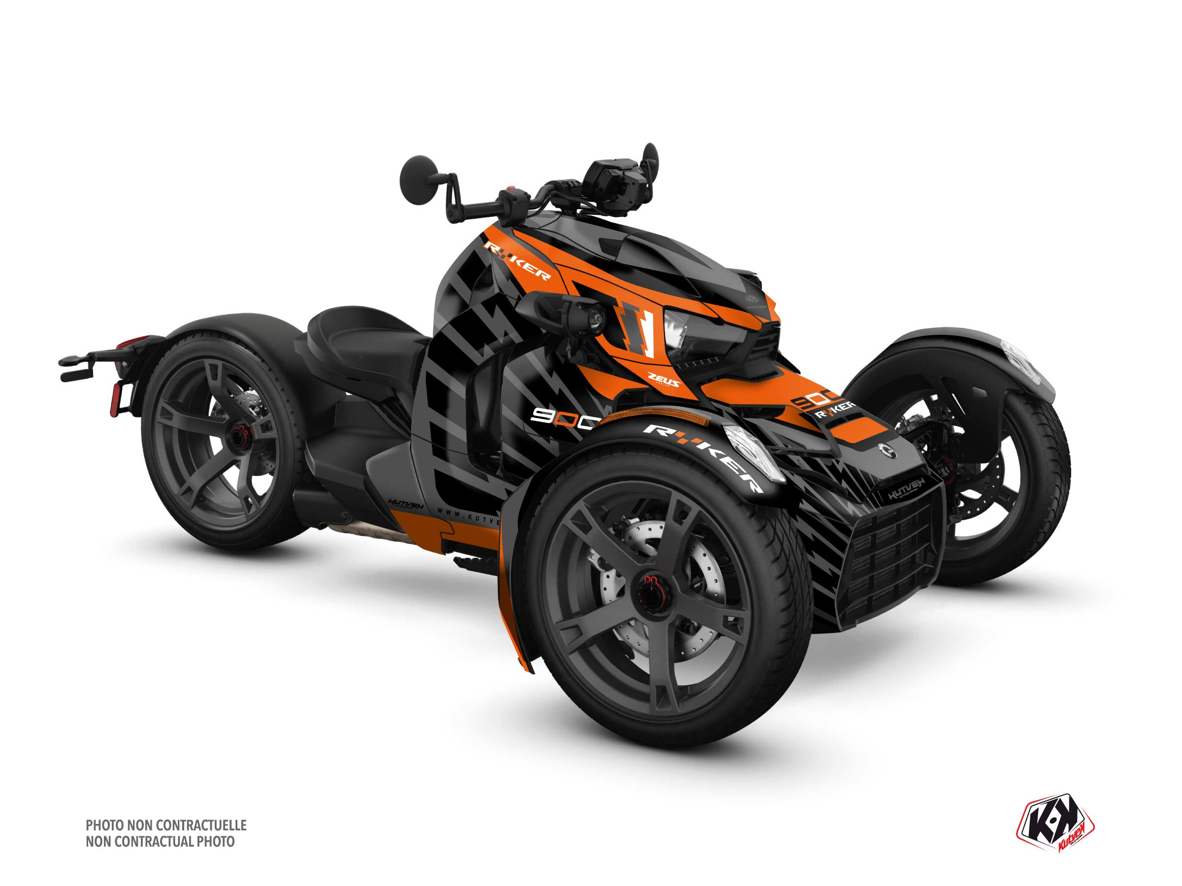 Can Am Ryker 900 Roadster Zeus Graphic Kit Orange