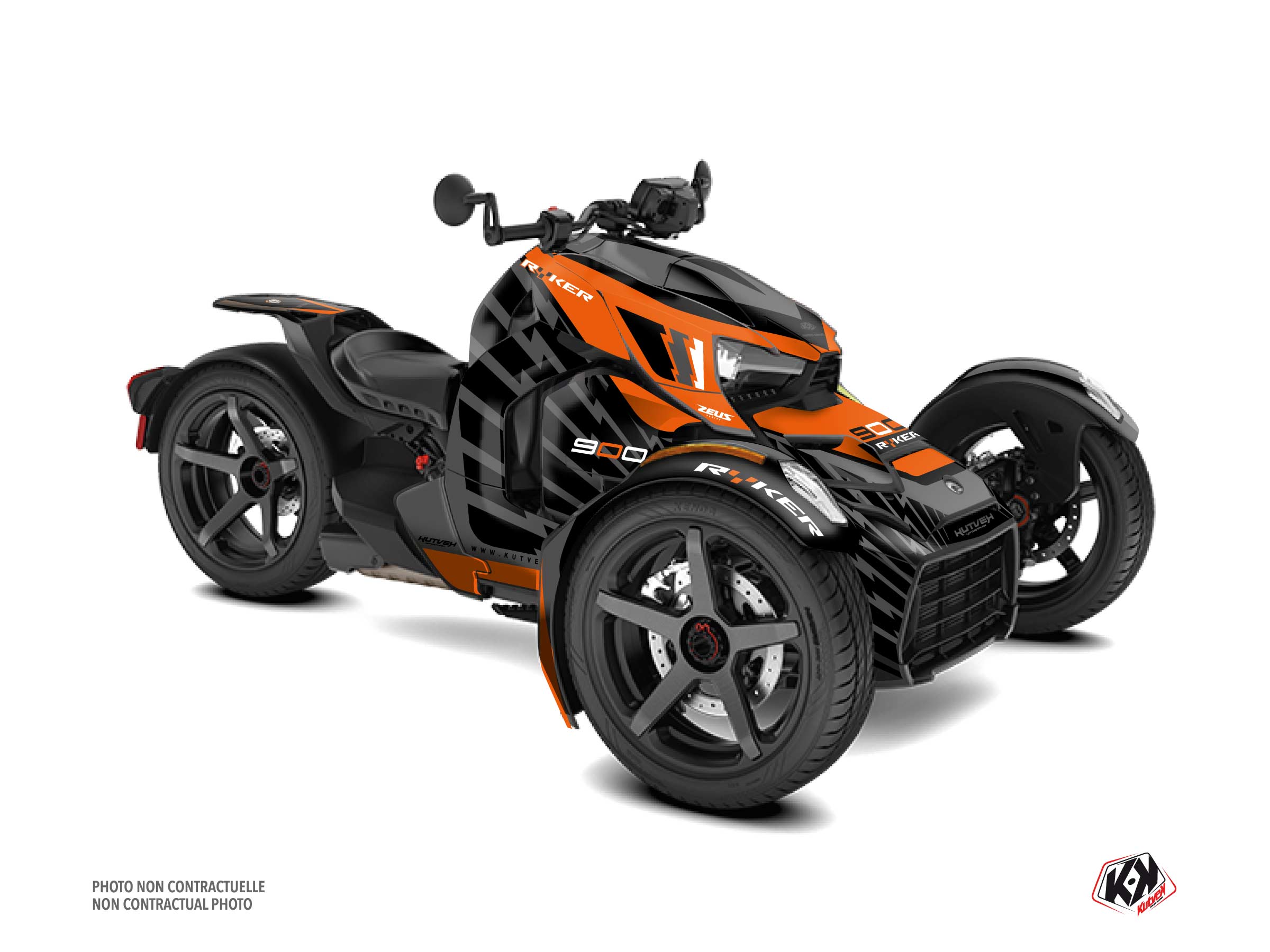 Can Am Ryker 900 Sport Roadster Zeus Graphic Kit Orange