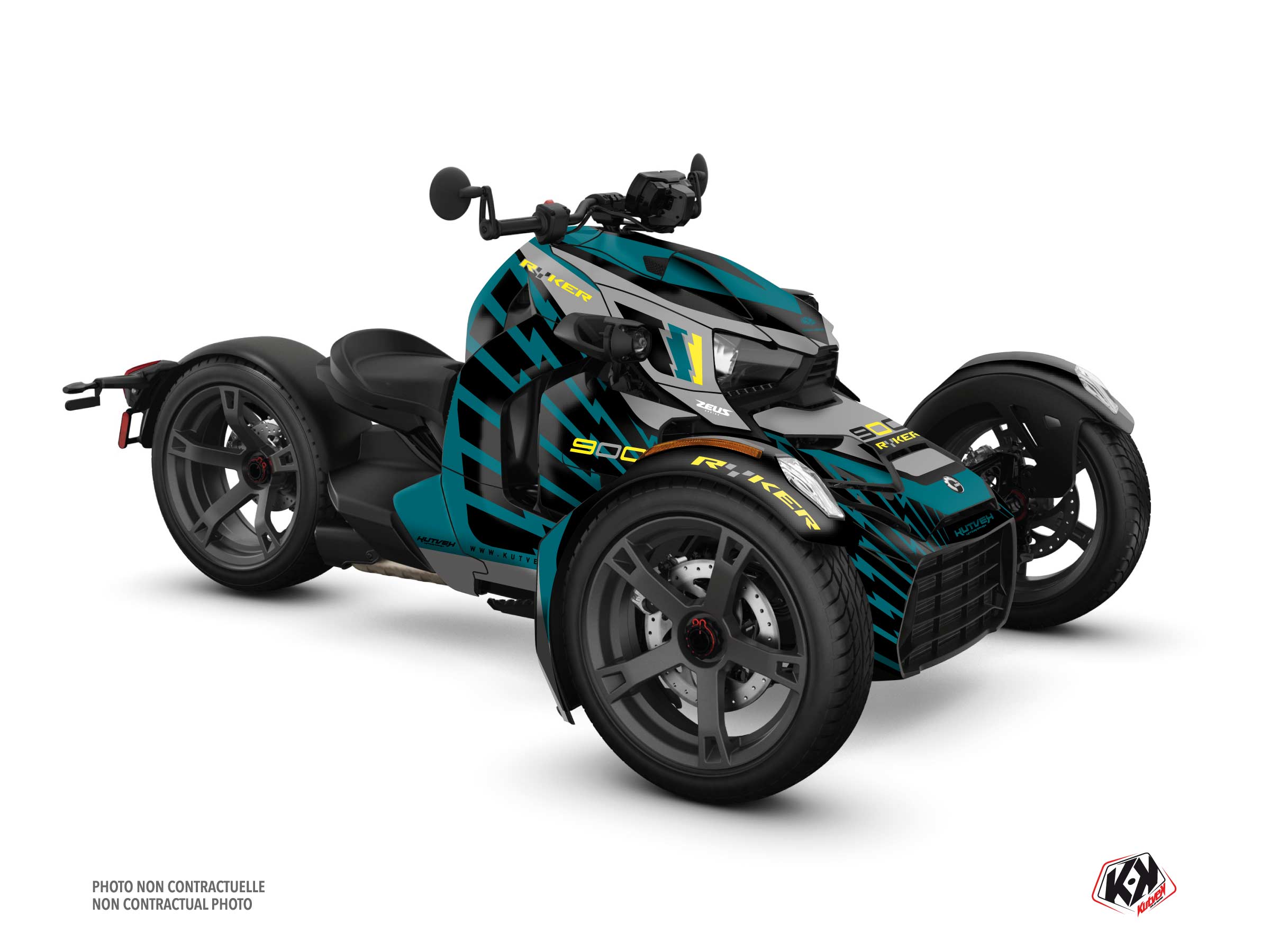 Can Am Ryker 900 Roadster Zeus Graphic Kit Turquoise