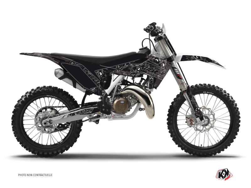 Kit Déco Moto Cross Zombies Dark Husqvarna TC 125 Noir