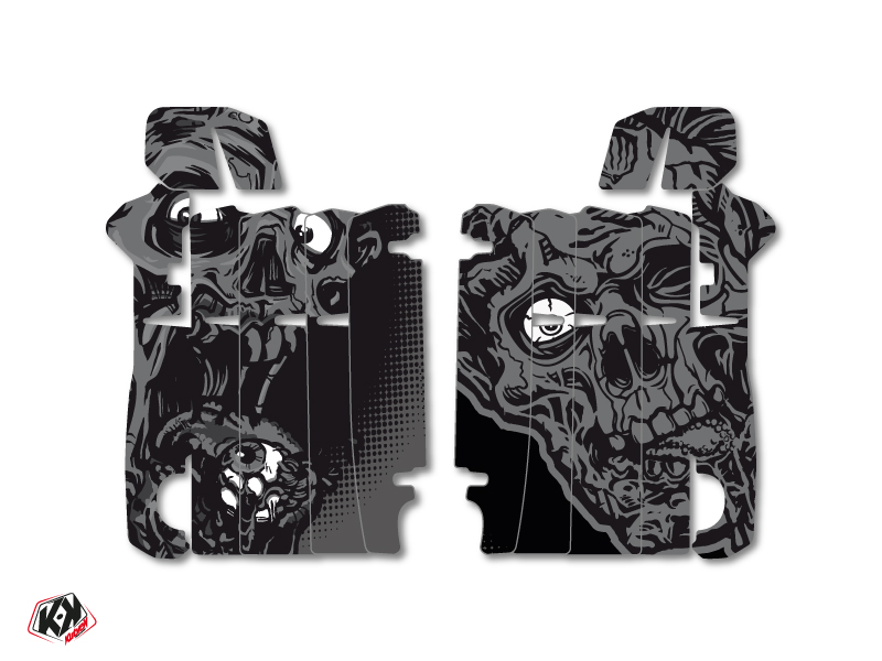 Graphic Kit Radiator guards Zombies Dark Honda 250 CRF 2014-2016 Black