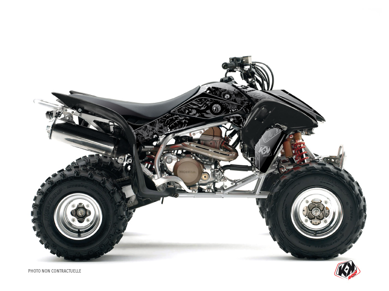 Honda 250 TRX R ATV Zombies Dark Graphic Kit Black