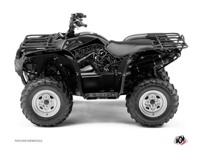 Yamaha 450 Grizzly ATV Zombies Dark Graphic Kit Black