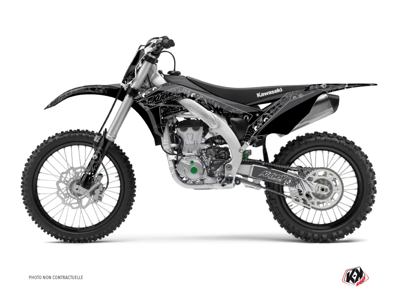 Kawasaki 450 KXF Dirt Bike Zombies Dark Graphic Kit Black