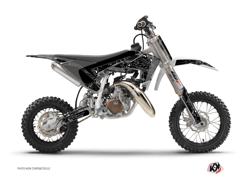 Kit Déco Moto Cross Zombies Dark Husqvarna TC 50 Noir