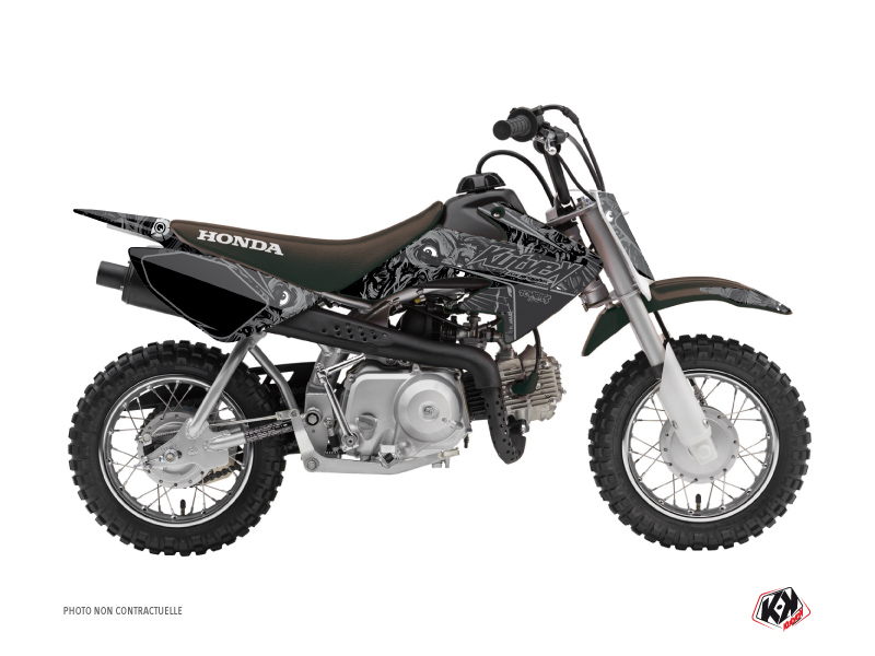 Kit Déco Moto Cross Zombies Dark Honda 50 CRF Noir