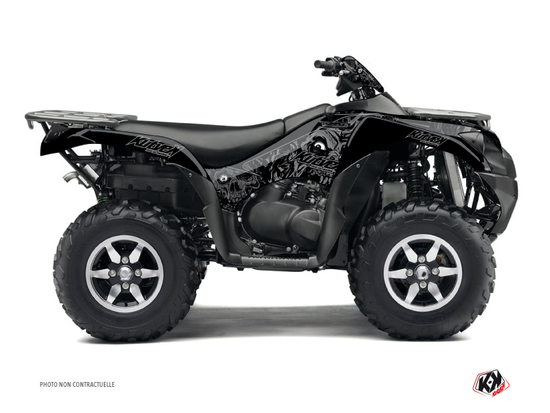 Kawasaki 650 KVF ATV Zombies Dark Graphic Kit Black