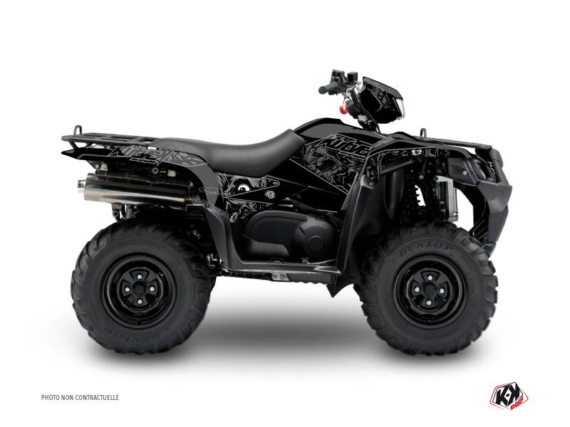 Suzuki 400 LTZ ATV Zombies Dark Graphic Kit Black