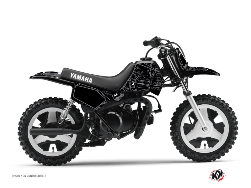 Kit Déco Moto Cross Zombies Dark Yamaha PW 50 Noir