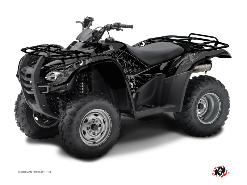 Honda Rancher 420 ATV Zombies Dark Graphic Kit Black