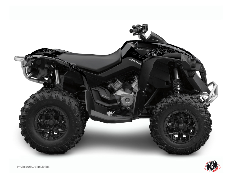 Can Am Renegade ATV Zombies Dark Graphic Kit Black