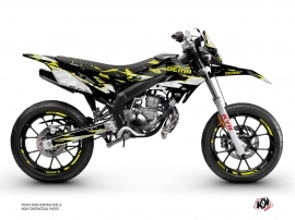 PACK BARBARIAN Graphic Kit + Seat Cover Derbi Xtreme 50 Yellow Neon