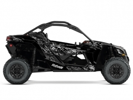 Can Am Maverick X3 UTV Predator Graphic Kit Black Grey