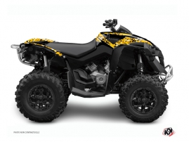 Can Am Renegade ATV Predator Graphic Kit Black Yellow