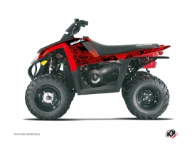 Polaris Scrambler 500 ATV Predator Graphic Kit Red Black