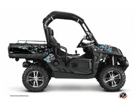 CF Moto U Force 800 UTV Predator Graphic Kit Black Turquoise