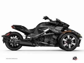 Can Am Spyder F3T Roadster Replica Graphic Kit Black Grey