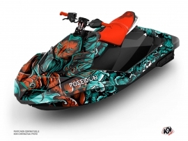 Seadoo Spark Jet-Ski Poseidon Graphic Kit Red