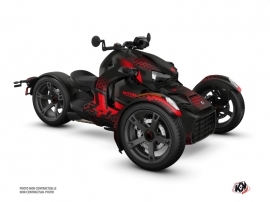 Can Am Ryker 900 Roadster Splinter Graphic Kit Black Red
