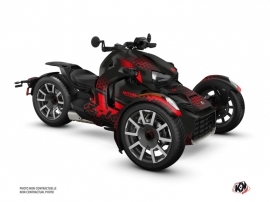 Can Am Ryker 900 Rally Edition Roadster Splinter Graphic Kit Black Red