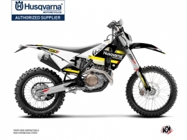 Husqvarna 350 FE Dirt Bike Split Graphic Kit Black Yellow