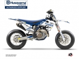 Husqvarna 450 FS Dirt Bike Split Graphic Kit White Blue