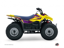 Suzuki 50 LT ATV Stage Graphic Kit Yellow Purple