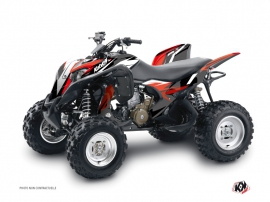 Honda 700 TRX ATV Stage Graphic Kit Black Red