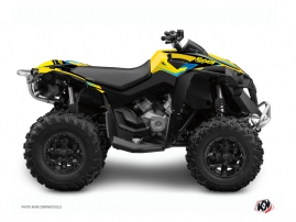 Can Am Renegade ATV Stage Graphic Kit Yellow Blue