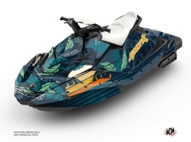 Seadoo Spark Jet-Ski Sunset Graphic Kit Blue Green Full