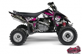 Suzuki 450 LTR ATV Trash Graphic Kit Black Pink