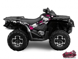 Can Am Outlander 1000 ATV Trash Graphic Kit Black Pink