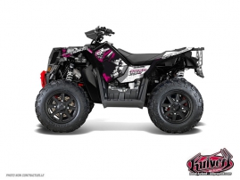 Polaris Scrambler 850-1000 XP ATV Trash Graphic Kit Black Pink FULL