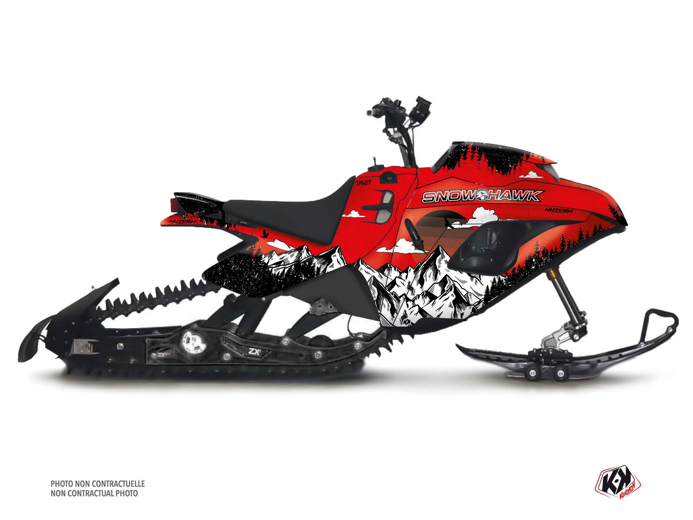 snow hawk snowmobile sight serie graphic kit